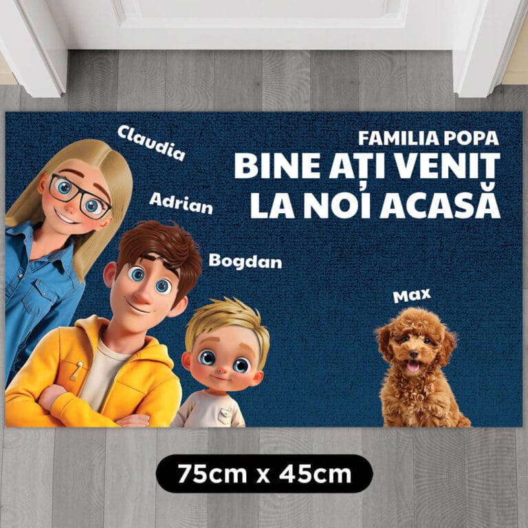 Covoraș personalizat - Despre o casă drăguță