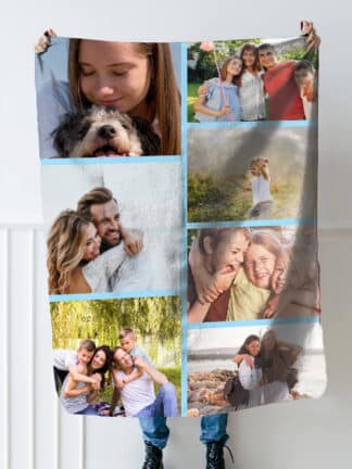 Pătură personalizată cu colaj foto
