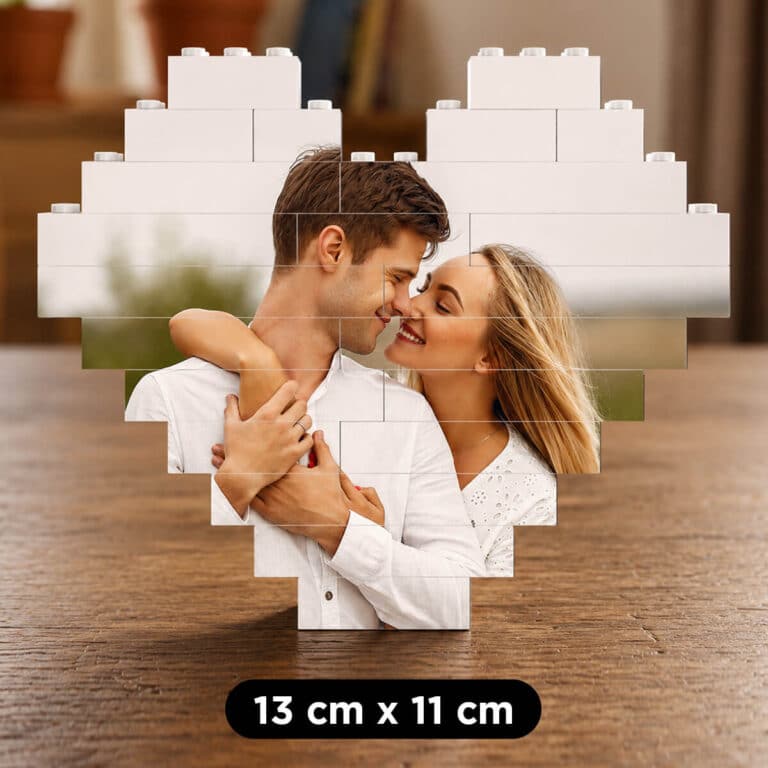 Puzzle Foto Personalizat în Formă de Inimă
