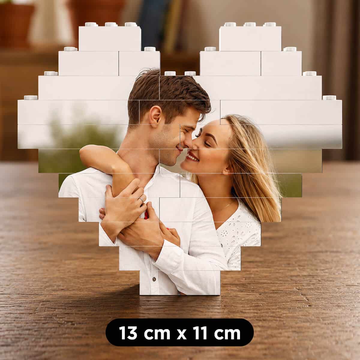 Puzzle Foto Personalizat în Formă de Inimă