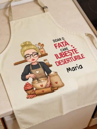 Șorț personalizat - Doar o fată care iubește deserturile