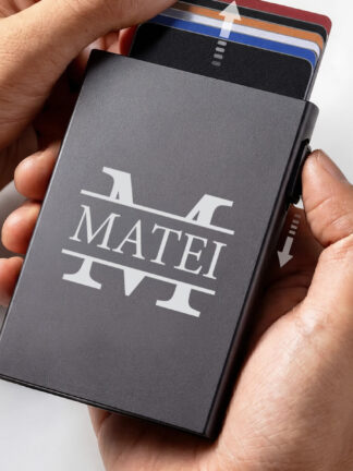 Portcard personalizat din aluminiu